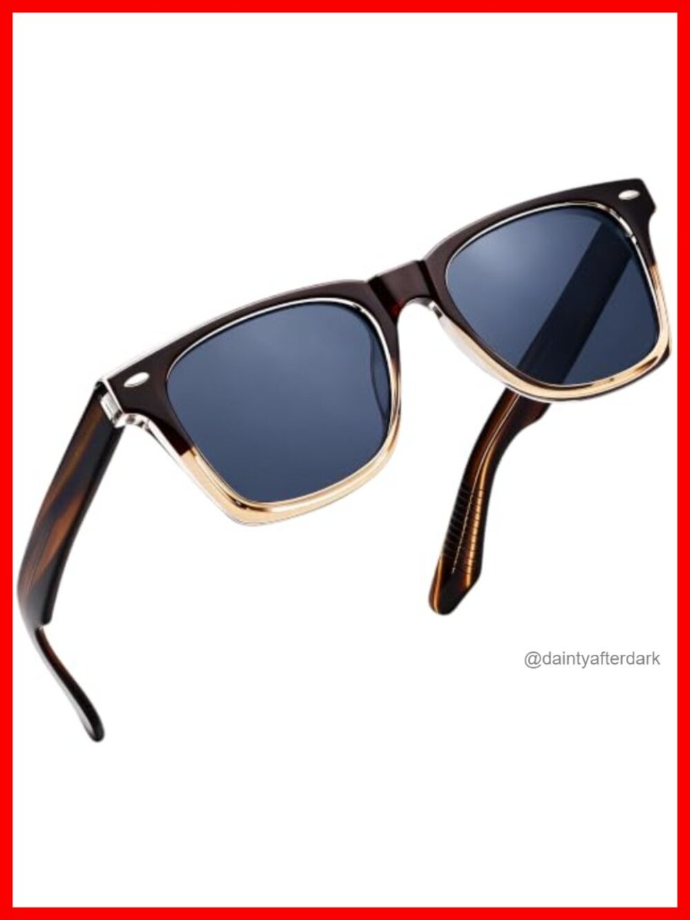 Joopin Square Polarized Sunglasses UV400 Acetate TR90 Retro Unisex